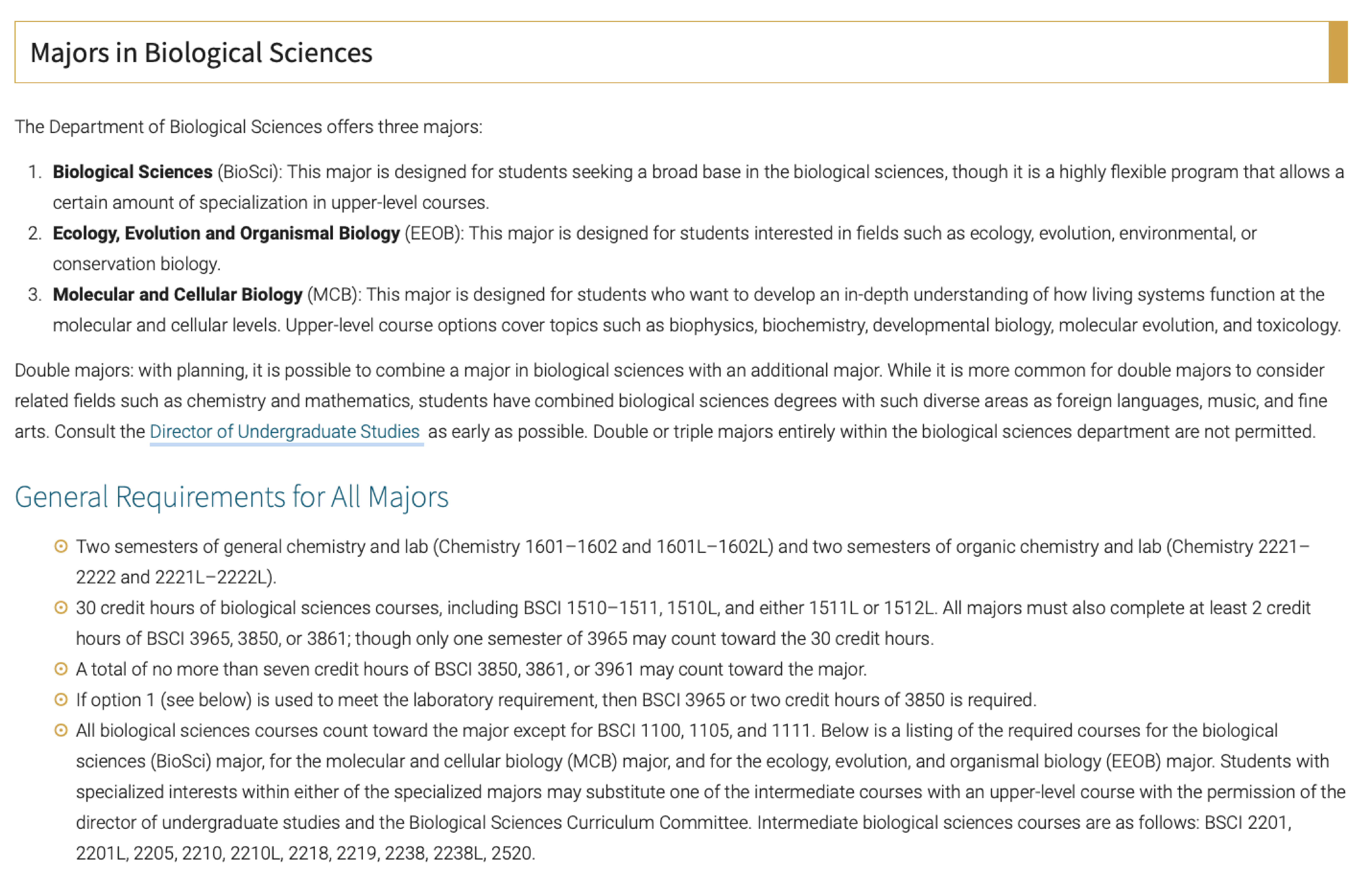 headers for sections of a page