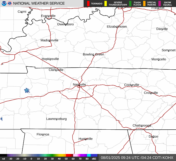 Latest Radar Image from WeatherUnderground