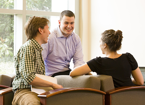 Kyle Lyons-Burke '17 with other students