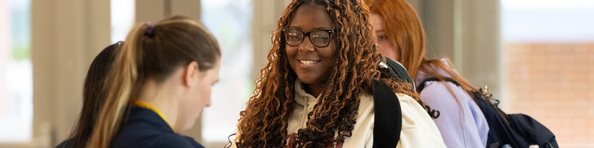 Students check in before precollege program