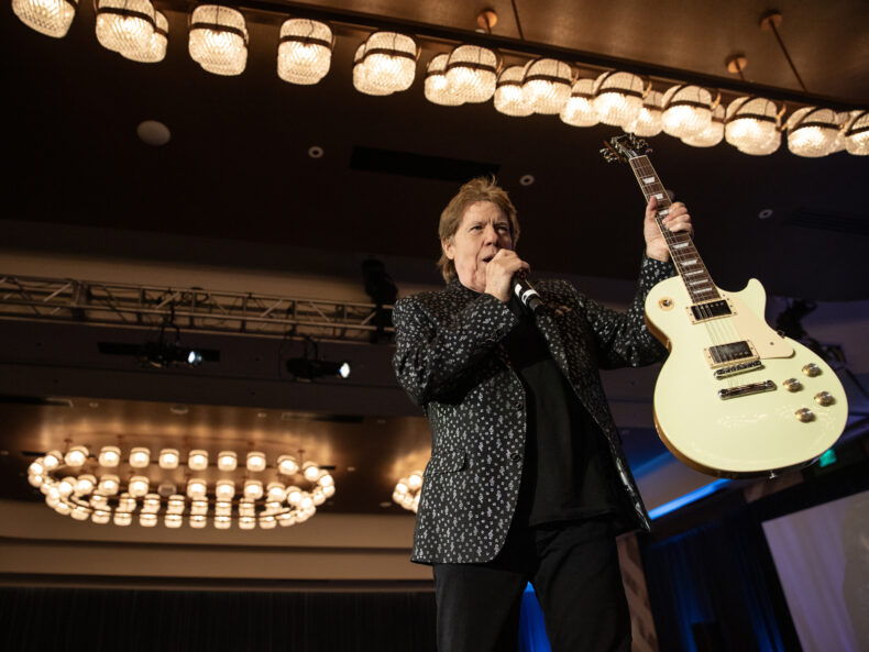Rock legend and Chic Awearness supporter George Thorogood auctioned off a guitar. (photo by Erin O. Smith)