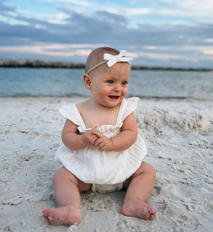 Hailie Carroll was the first parent to enroll in the program. Here is her daughter, Millie, now 1.