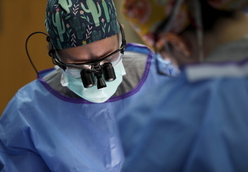 Chelsea Brown, MD, volunteered her time to perform surgeries for qualifying uninsured and underinsured patients at Vanderbilt Orthopaedics Outreach Day. (photo by Donn Jones)