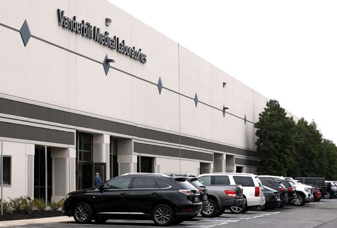 The entrance to the new Vanderbilt Medical Laboratories in MetroCenter. (photo by Donn Jones)
