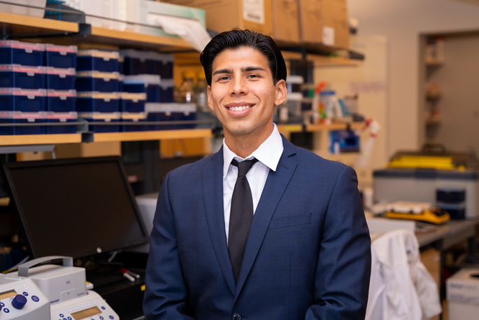 Martin Douglass, PhD, is studying how Clostridioides difficile (C. diff), a bacterium that causes diarrhea and colitis, inflammation of the colon, responds to host-mediated immune responses.