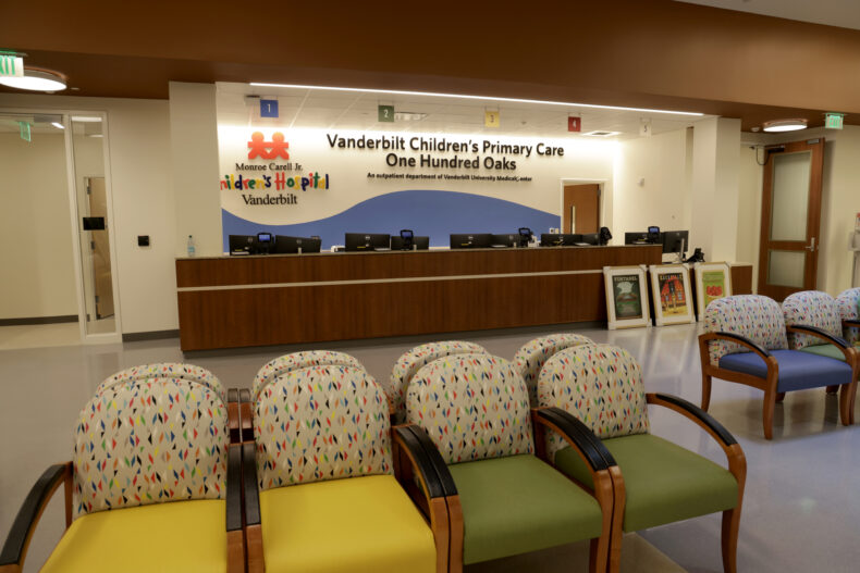The new home of Vanderbilt Children’s Primary Care at Vanderbilt Health One Hundred Oaks provides much-needed additional space for the clinic. (photo by Donn Jones)