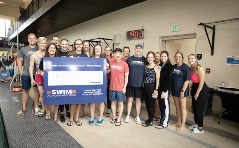 This year’s Swim Across America – Nashville raised $110,000 for cancer research. (photo by Erin O. Smith)