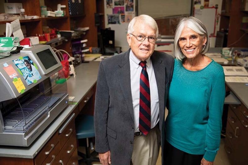 David and Janet Greene, parents of Michael Greene, have supported glioma research at Vanderbilt and have made a $1 million donation in their son’s honor for the Brain Tumor Center. (photo by Susan Urmy)