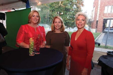 The Carell daughters (L to R), Kathryn Brown, Edie Johnson and Julie Stadler.  Photo by Anne Rayner. 