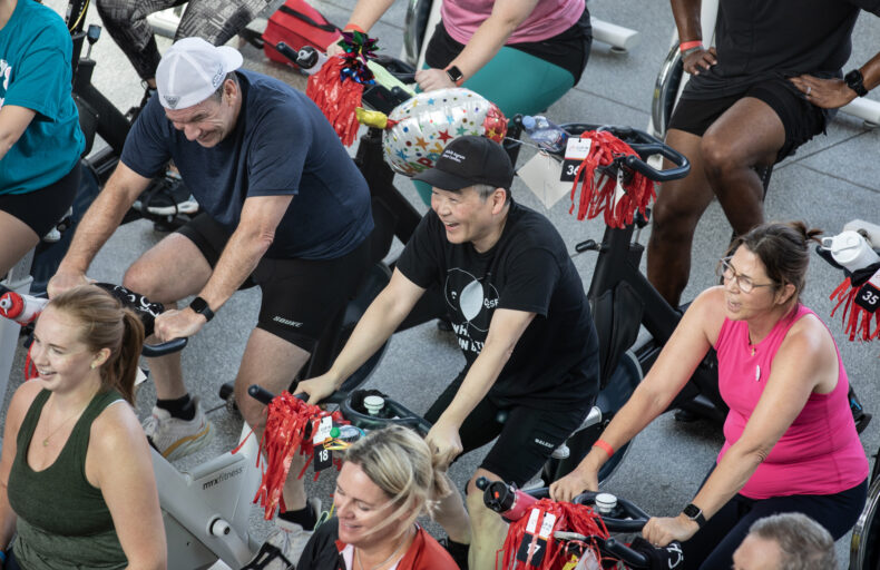 Vanderbilt-Ingram Cancer Center director Ben Ho Park, MD (black hat), was one of the many participants. (photo by Erin O. Smith)