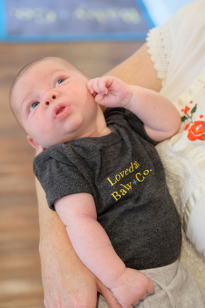 On Mother’s Day, Noah Jordan became the 100th baby to be born at Baby+Company. (photo by Josh Reeder)