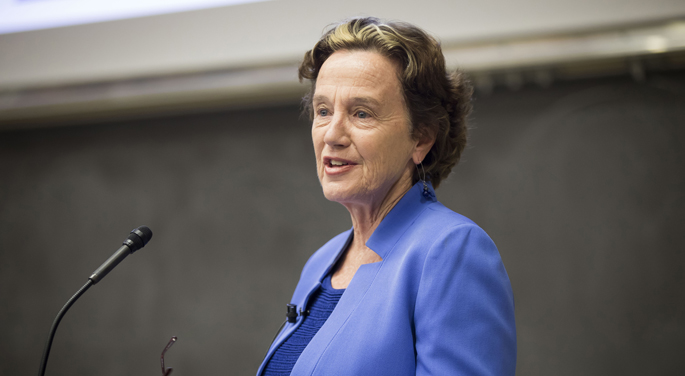 Christine Grady, MSN, PhD, discussed her bioethics research at last week’s Flexner Discovery Lecture.