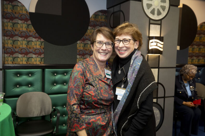 Meg Rush, MD, MMHC, left, celebrates with Marilyn Dubree, MSN, RN, NE-BC. (photo by Susan Urmy)