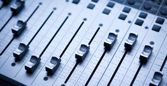 sound mixer at different levels