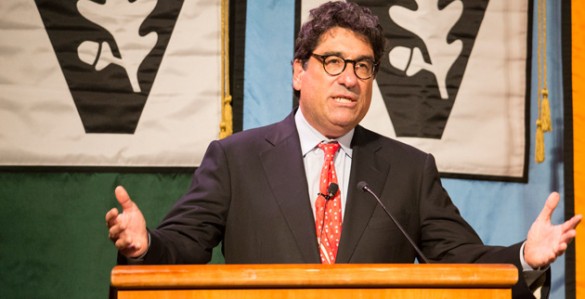 Chancellor Nicholas S. Zeppos officially unveiled Vanderbilt's Academic Strategic Plan at the Fall Faculty Assembly Aug. 21. (Joe Howell/Vanderbilt)
