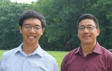 School of Medicine student Roger Fan, left, with his research mentor, Carlos Grijalva, M.D., MPH.