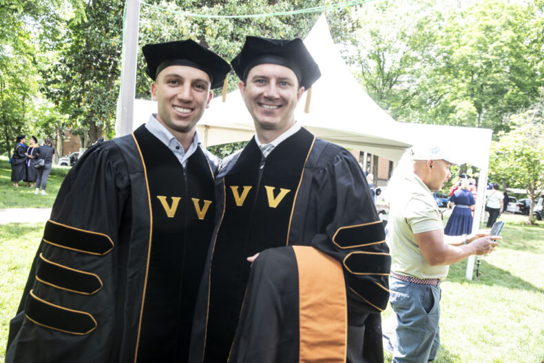 School of Nursing graduates Ari Chaskes, left, and Brian Kaminski. (photo by Susan Urmy)