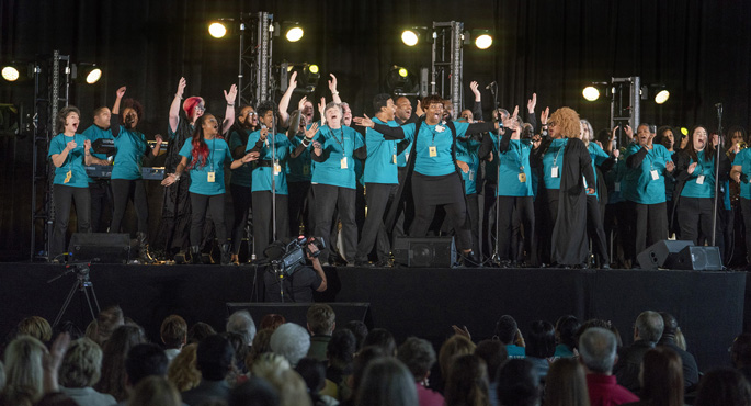 The United Voices of Vanderbilt Choir got the audience into the spirit at last week’s Celebrate the Difference WE Make Every Day!