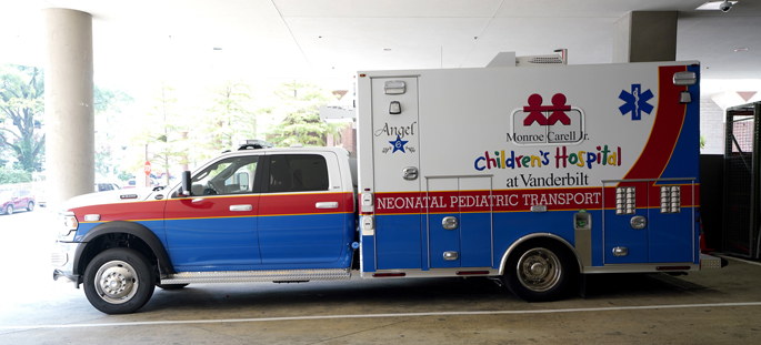 Monroe Carell Jr. Children’s Hospital at Vanderbilt’s newest pediatric and neonatal transport ambulance is based in Murfreesboro.
