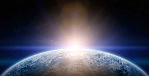 sunrise from space station