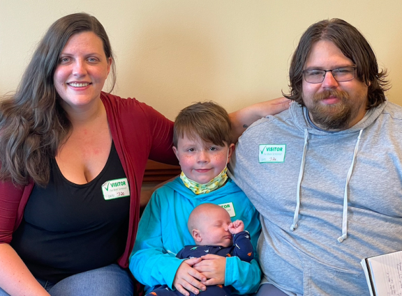 Amanda Gray with her husband, Coty, and sons, Tony and Theodore.