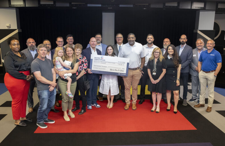 Officials with Vanderbilt and Hyundai Motor America and at this week’s Hope on Wheels event. (photo by Susan Urmy)