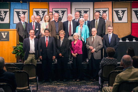 Faculty_25_year_chairs_2014 Faculty members with 25 years of service to Vanderbilt were recognized at Fall Faculty Assembly on Aug. 21. (Joe Howell/Vanderbilt)