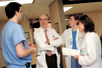 Residents, Wood says, make the job lively, bringing their experiences to bear, stirring interaction and setting minds thinking. (photo by Dana Johnson)