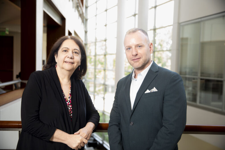 Ban Allos, MD, and Luke Finck, EdD, MA. (photo by Susan Urmy)