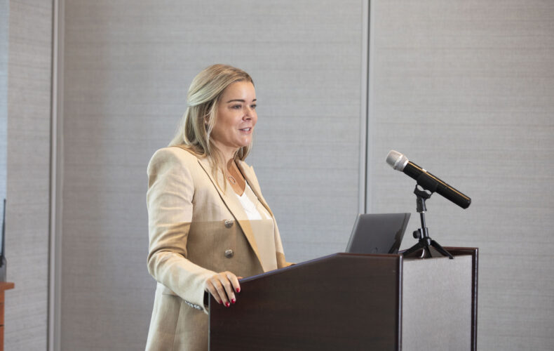 The event’s featured speaker was Angela Jefferson, PhD, professor of Neurology, director of the Vanderbilt Memory and Alzheimer’s Center and holder of the Herbert O. and Vineta Christopher Directorship. She spoke about the center’s leading role in advancing care and research in Alzheimer’s disease. (photo by Susan Urmy)
