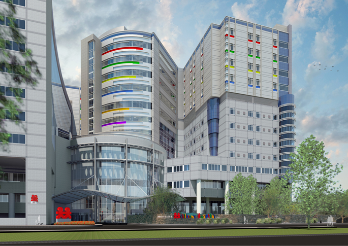 Rendering of the new construction at Monroe Carell Jr. Children's Hospital at Vanderbilt.