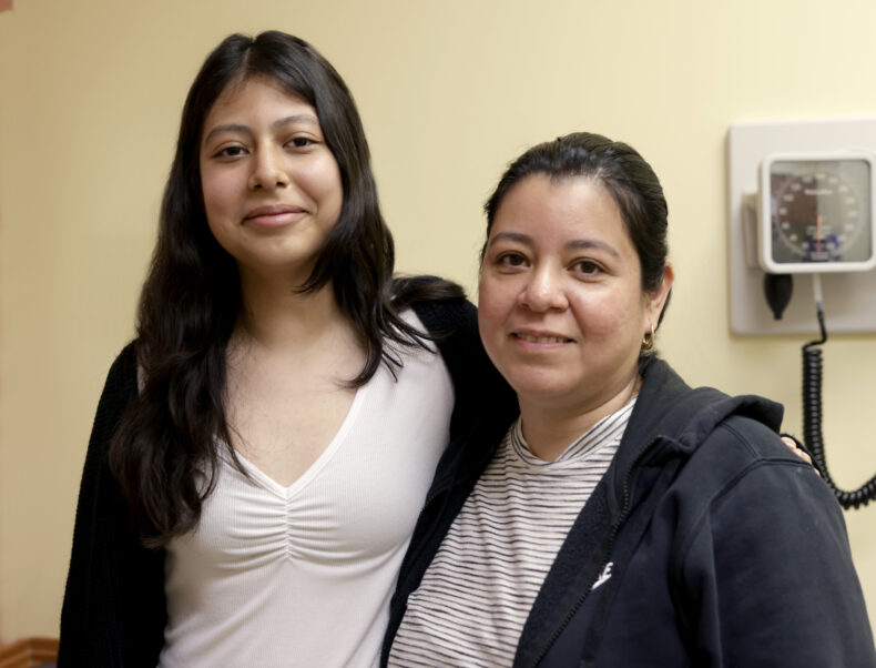 Liver transplant patient Jimena Lopez with her mother, ria Solorzano. (photo by Donn Jones)
