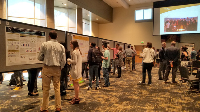 Graduate students and postdoctoral fellows recently presented their research at the annual symposium of the Vanderbilt Institute for Infection, Immunology and Inflammation (VI4) in the Vanderbilt Student Life Center.