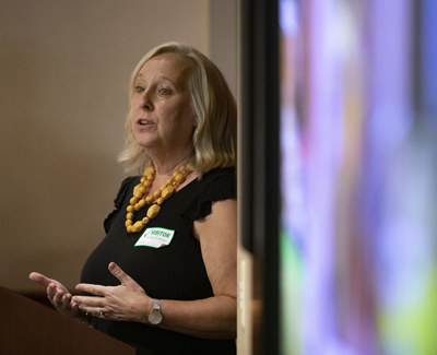 Tena Barnes Carraher of the DAISY Foundation spoke at the event.