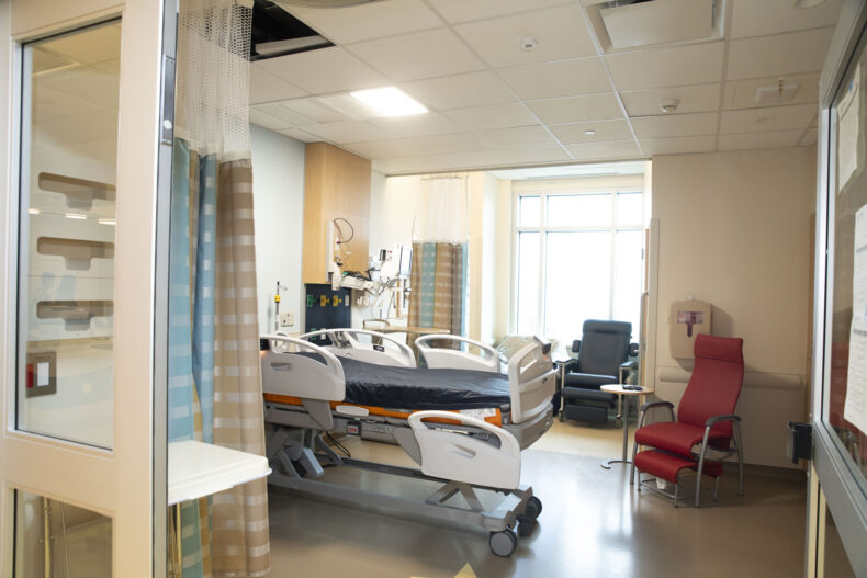 Each room of the new space at Monroe Carell Jr. Children’s Hospital at Vanderbilt allows for rooming-in options for families seeking overnight accommodations. (photo by Susan Urmy)