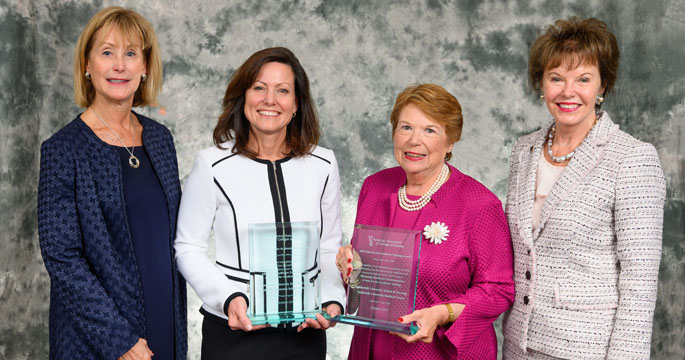 From left are AACN’s Deb Trautman, VUMC’s April Kapu, DNP, VUSN’s Linda Norman, DSN, RN, and AACN’s Ann Cary.