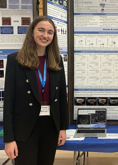 Emma Van Praagh from Pelham, New York, presents some of the findings from her VUMC research.