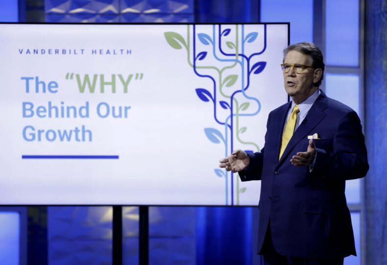 C. Wright Pinson, MBA, MD, talked about VUMC’s expansion into surrounding counties. (photo by Donn Jones)