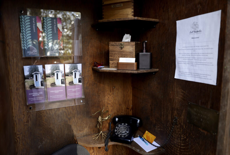 The “wind phone” allows people a place for words left unspoken and milestones that can no longer be shared. (photo by Donn Jones)