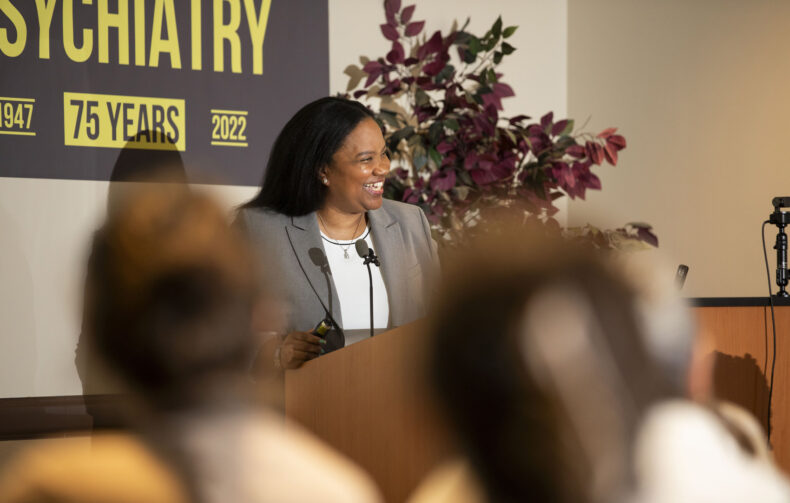 City University of New York’s Deidre Anglin, PhD, was the featured speaker at the 6th Annual Harold Jordan Lecture. (photo by Susan Urmy)