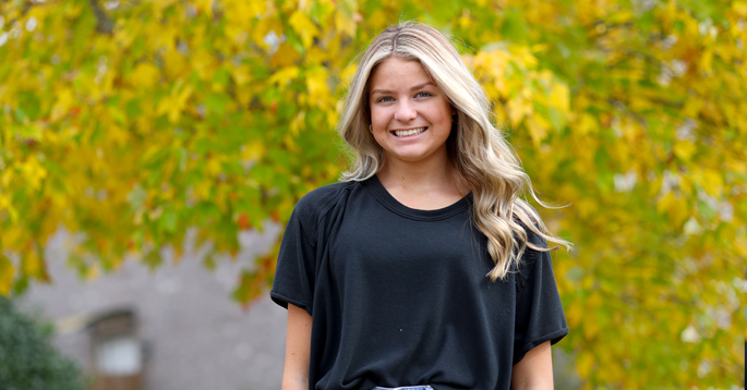 After two surgeries to remove tumors from her spine, patient Reagan Brown can walk freely again and has no limitations.