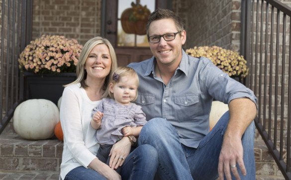 The Burney family — Laura, Justin and daughter Brooklyn — are committed supporters of Monroe Carell Jr. Children’s Hospital at Vanderbilt. (photo by Daniel Dubois)