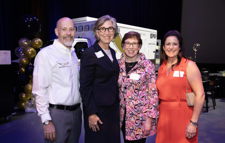 From left are Stephan Russ, MD, Robin Steaban, MSN, RN, NEA-BC, Marilyn Dubree, MSN, RN, NE-BC, and Sherri Dean, MHA, RN. (photo by Erin O. Smith)