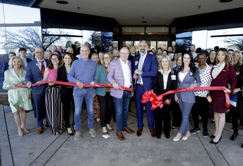 Officials cut the ribbon to mark the opening of the new Vanderbilt-Ingram Cancer Center Lebanon. (photo by Donn Jones)