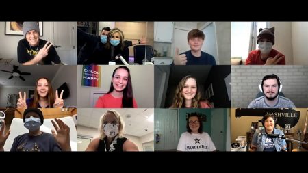 Singer-songwriter and cancer survivor, Harry Hudson, meets virtually with past and current AYA cancer patients to tour the new teen cancer lounge at Monroe Carell Jr. Children’s Hospital at Vanderbilt. The new space was made possible through generous support from Teen Cancer America and Kylie Jenner, a longtime friend to Hudson. 