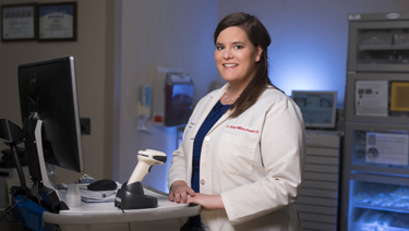 Blair Miller, Pharm.D., received a Credo Award. (photo by Joe Howell)