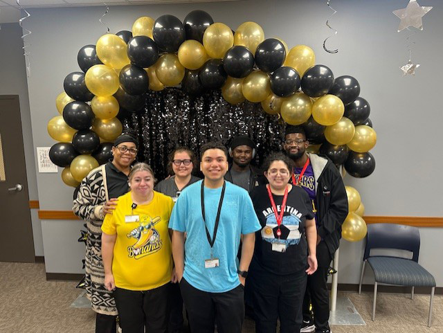 Shown here are (front row, from left) Katrina Pryor, Miguel Coleman, Brianna Wilson
(back row, from left) Dawn Howard, Lonnie Purcell, Tohmanih Waggoner and Anthony Johnson.
