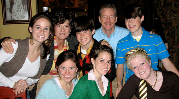 When half of their six children were diagnosed with what was then believed to be Type 1 diabetes, David and Ellen Pursell decided their family would participate in research related to the health condition. This family photo from several years ago includes, seated, from left, Peggy, Ramsey and Chrissy. Standing, from left, are Vaughan, Ellen, Martin, David and Parker.