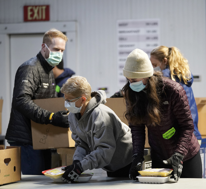 Volunteers packaged a total of 10,173 pounds of frozen food and 588 boxes of shelf-stable food at this year's Vanderbilt Orthopaedic Community Service Day.