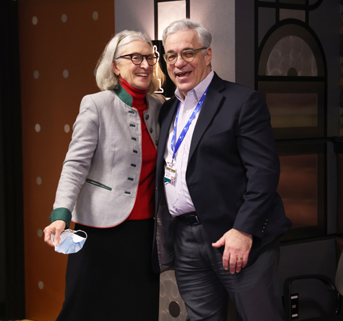 Edwards with Steven Webber, MBChB, MRCP, at the event.